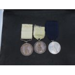 3x silver Army Temperance medals India