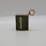 9ct boxed £1.00 note charm approx 3g