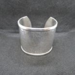 Fine quality Hamilton and Inches cuff bangle hand made hammered finish HM and signed Edinburgh