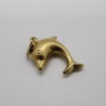 9ct dolphin charm approx 1g