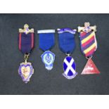 Collection of Oddfellows Masonic and Buffs medals 64g HM