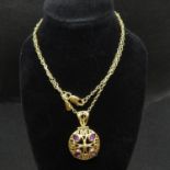 Gilt silver 925 pendant and chain 8.4g