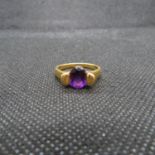 22ct amethyst ring size P