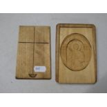 Carved Greek icon in wooden case