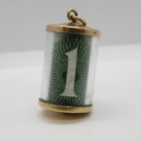 9ct £1.00 note charm 3.2g