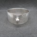 Vintage silver cuff bangle Finland HM 1965 Helsinki 813 grade 25mm wide 28.7g