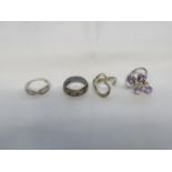 Selection of silver rings 13.7g