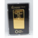 HEIMERLE and MEULE fine gold 999.9 50g bar in mint package