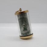 9ct and £1.00 note charm 3.7g