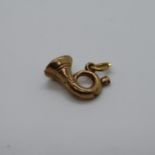 9ct French horn charm