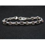 Chunky Italian silver bracelet Italy 925 8" 14.9g