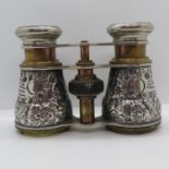 Set of HM silver opera glasses Birmingham assay maker HV - glass fully intact