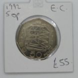 Britain's rarest coin dual date 1992 European 50p