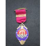 HM silver and enamel Masonic jewel 18g