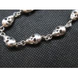 Silver skull bracelet 27g