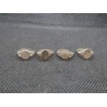 4x child's silver rings 6.4g