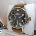 IWC Big Pilot designer watch serial number 792795 1922 original pocket watch movement housed in