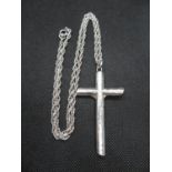 3" silver crucifix on 24" Prince of Wales chain 23g