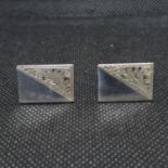 Silver cufflinks in original fitted case Birmingham 1980 9.5g