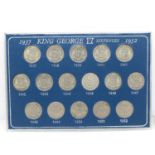 Set of coins sixpences 1937 - 1952