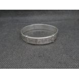 Silver bangle by Charles Horner Birmingham 1975 11.3g