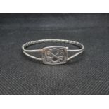 Celtic silver bangle by Hebridean Jewellers HM Edinburgh 1977 11.4g