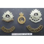 Set of badges for Beds and Herts Regiments