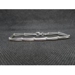 Modernist silver bracelet with parrot fastener 925 7g