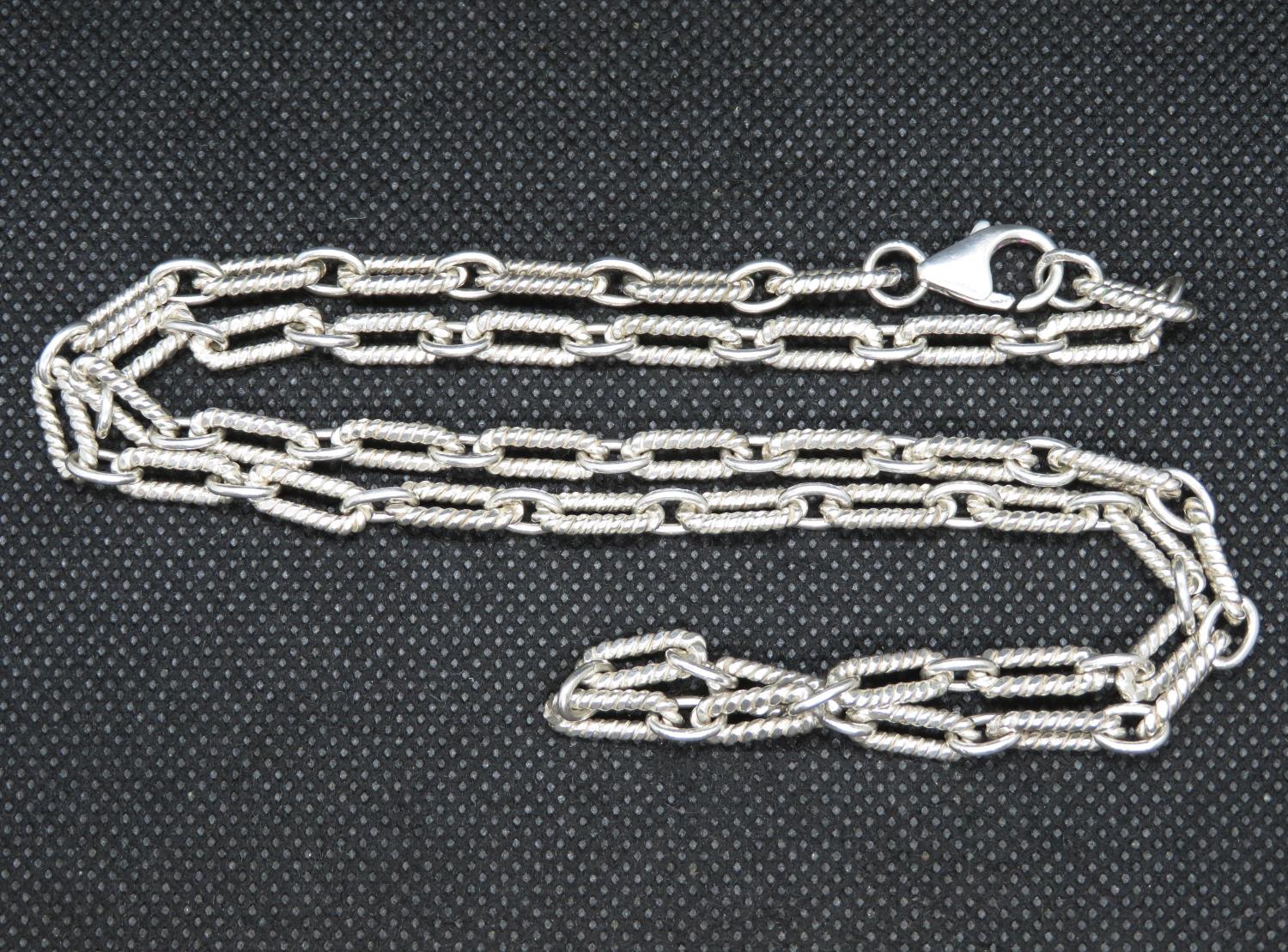 Vintage silver chain 24" import marks London 1995 38.6g