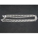 HM silver double bar chain 25" 30g