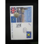 First day cover double dated 1993-1993 50p piece