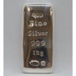 CML fine silver 999 1kg bullion bar