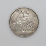 1884 milled edge silver crown