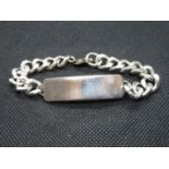 Gent's HM silver ID bracelet 8.5" 59g