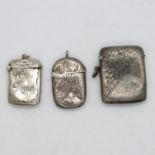 3x silver vesta cases