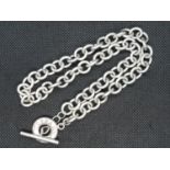Tiffany style necklace in silver 62g