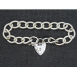 Vintage silver twisted curb link bracelet 28.5g Birmingham HM