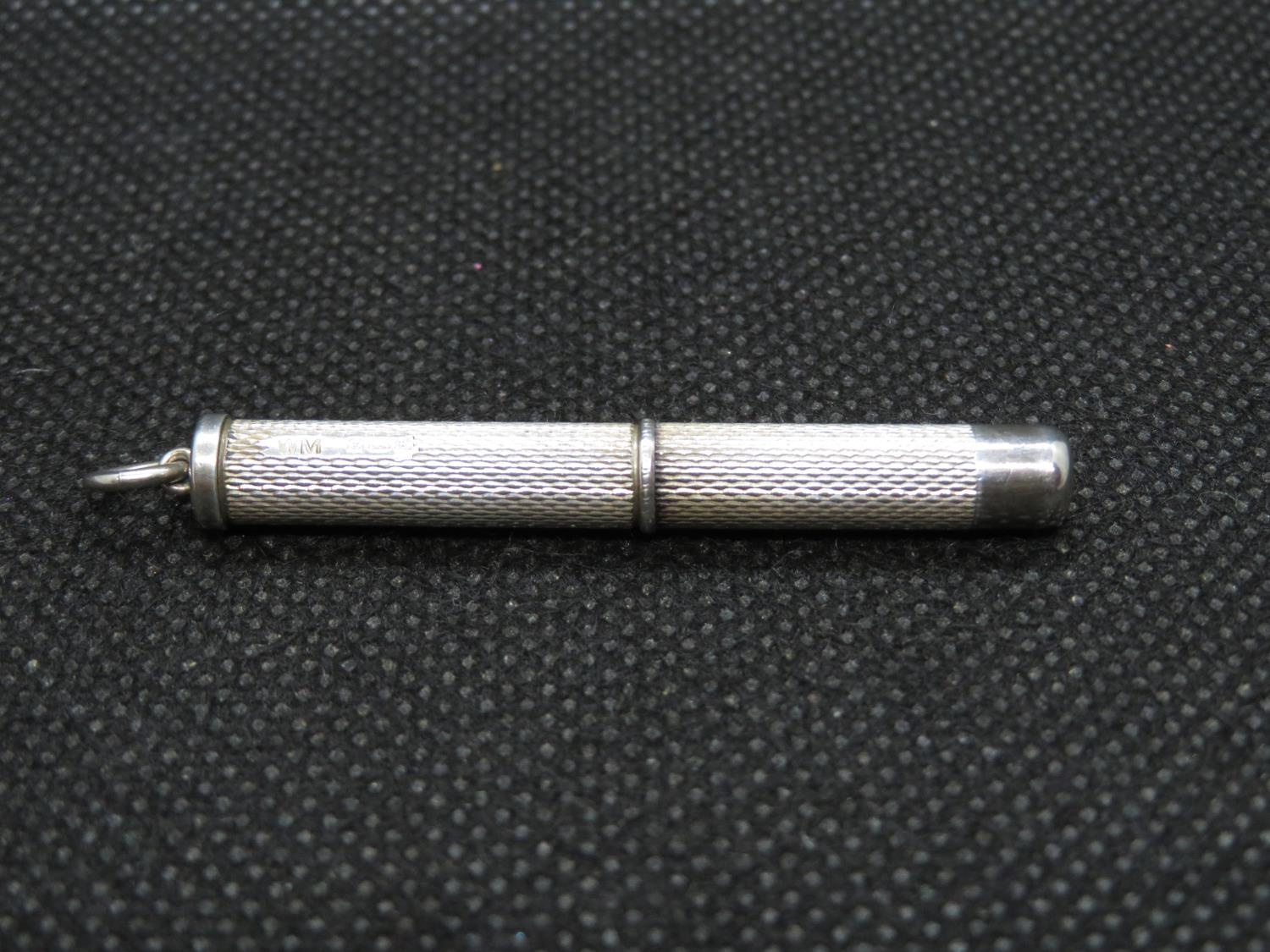 Vintage silver retractable tooth pick 1982 Birmingham - Image 2 of 3