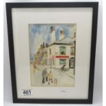 Harold Francis Riley artist original watercolour 6" x 8" signed Riley '79 of The Fox and Grapes, Pit