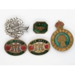 Collection of WI badges, 1x silver