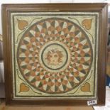 14" x 14" Micromosaic tile depicting Roman head