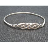 Celtic silver bangle 9g