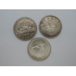 3x silver Canada dollars