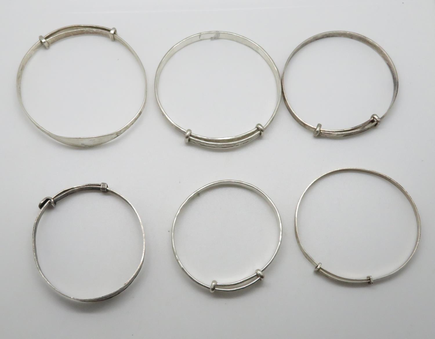 Collection of 6x christening bangles 28g