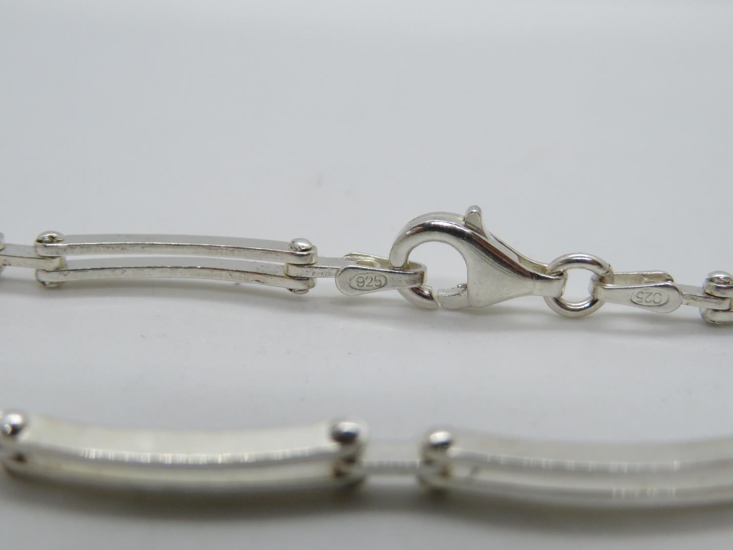 Silver 2 bar bracelet 925 - Image 3 of 3