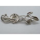 Charles Rennie Mackintosh design silver brooch by Carrick Edinburgh 1991