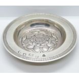 HM silver Tudor Rose pin tray 104g