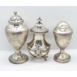 Collection of pepperettes HM silver 154g