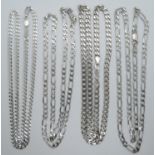 Job Lot of 4x silver chains 35.9g