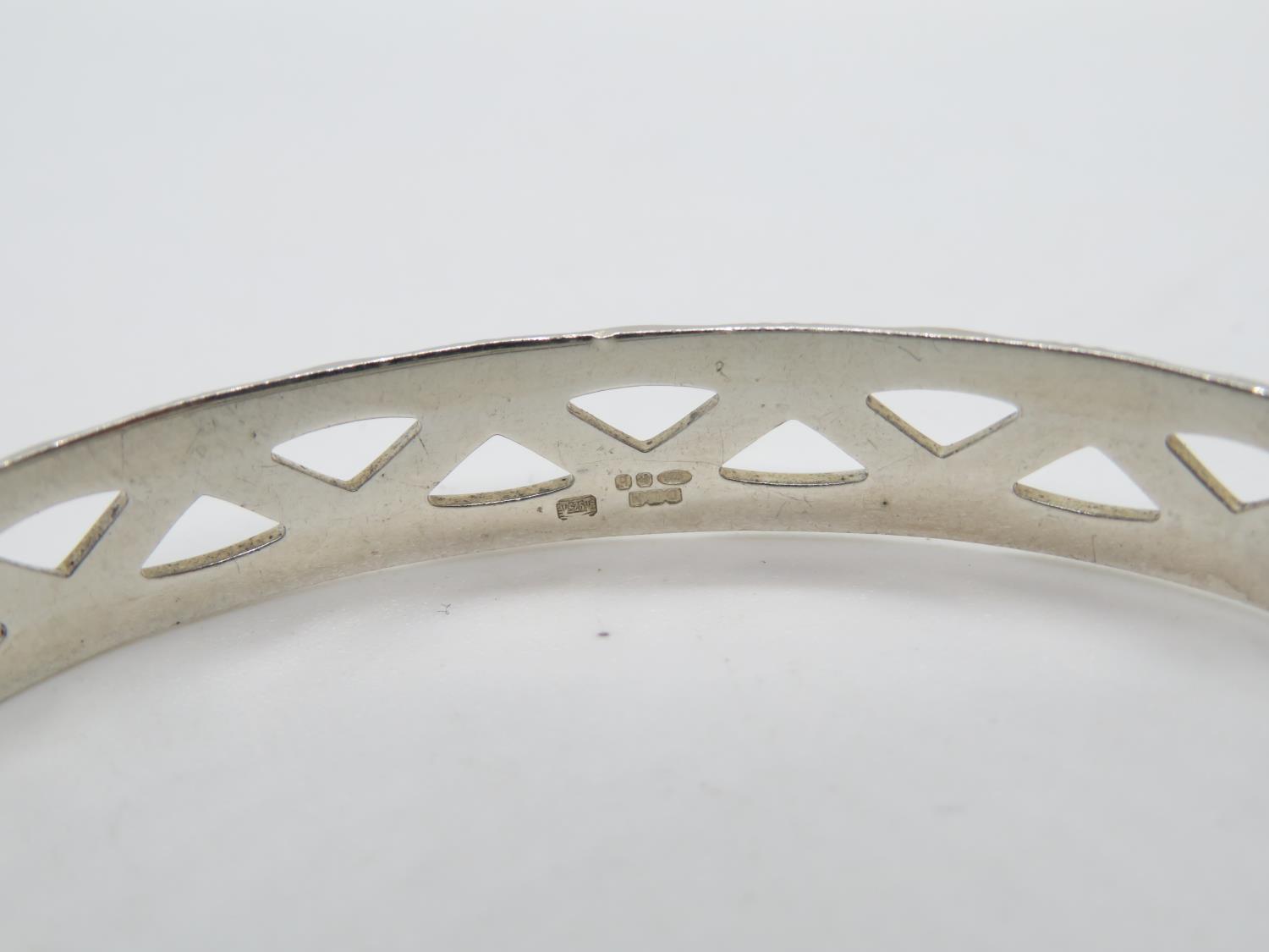 Silver Celtic design bangle Birmingham 2001 - Image 2 of 2